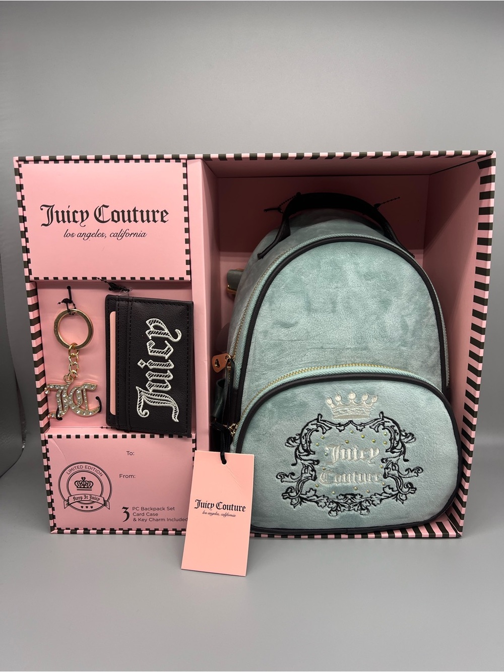 Juicy couture heritage backpack gift set
